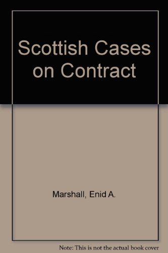 9780414006287: Scottish Cases on Contract