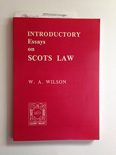 Beispielbild fr Introductory Essays on Scots Law zum Verkauf von WorldofBooks