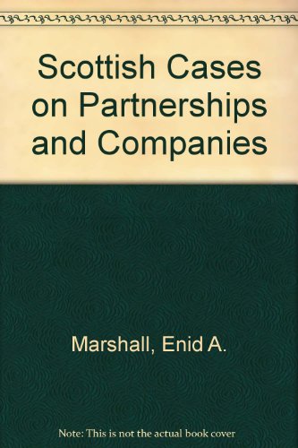 Beispielbild fr Scottish Cases on Partnerships and Companies zum Verkauf von WorldofBooks