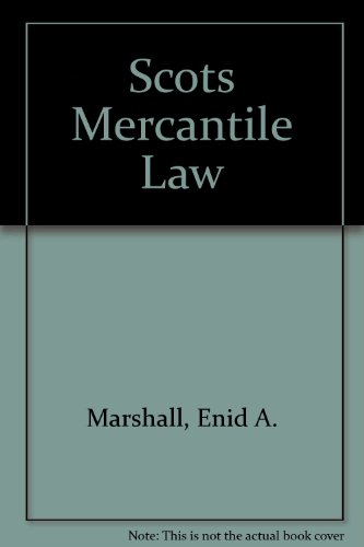 Scots mercantile law (9780414007123) by Enid A. Marshall