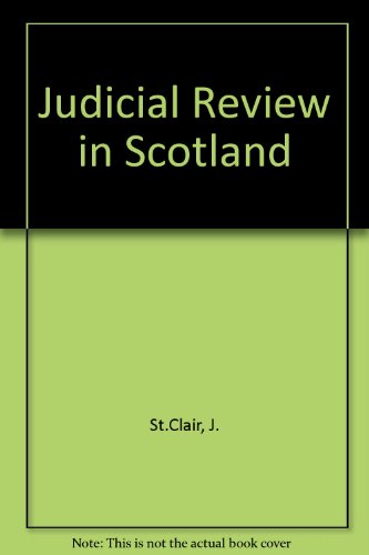 Imagen de archivo de Judicial Review in Scotland a la venta por Better World Books Ltd