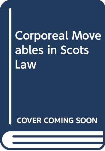 Stock image for Corporeal Moveables in Scots Law for sale by Better World Books Ltd