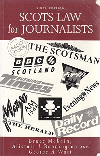 Beispielbild fr Scots Law for Journalists zum Verkauf von True Oak Books