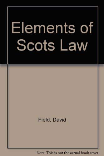 9780414010499: Elements of Scots Law