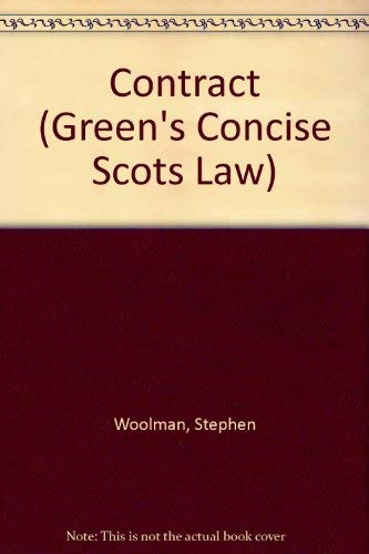 Stock image for Contract (Green's Concise Scots Law S.) for sale by WorldofBooks