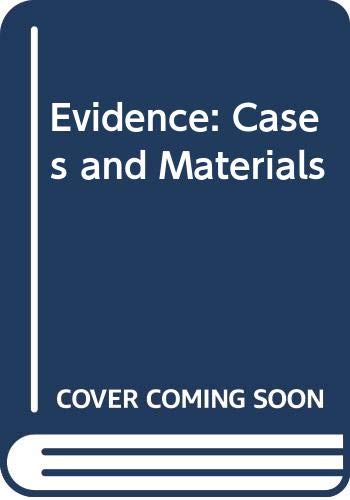 Stock image for Evidence: Cases and Materials for sale by dsmbooks