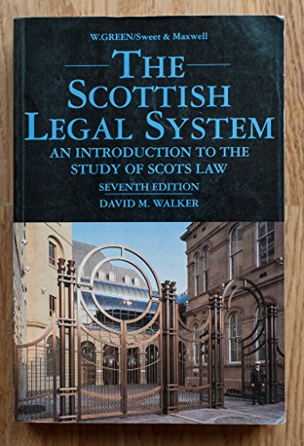 9780414012080: The Scottish Legal System: An Introduction to the Study of Scots Law