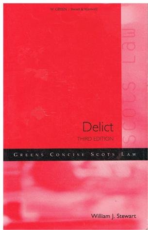 9780414012394: Delict (Green's Concise Scots Law S.)