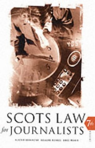 Stock image for Scots Law for Journalists for sale by Last Century Books