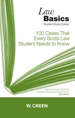 Beispielbild fr 100 Cases That Every Scots Law Student Needs to Know (Law Basics) zum Verkauf von WorldofBooks