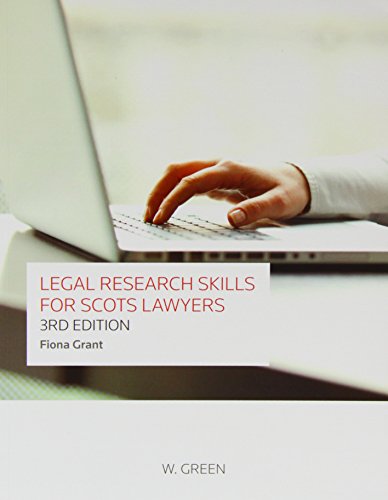 Stock image for Legal Research Skills for Scots Lawyers for sale by Better World Books Ltd