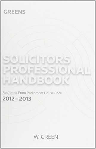 Beispielbild fr Greens Solicitors Professional Handbook 2012 - 2013 zum Verkauf von AwesomeBooks
