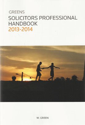 Beispielbild fr Greens Solicitors Professional Handbook 2013-2014 zum Verkauf von WorldofBooks