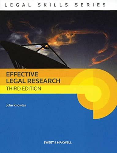 9780414022942: Effective Legal Research