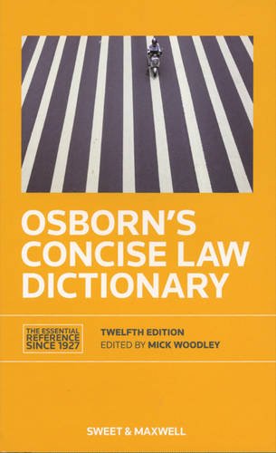 Beispielbild fr Osborn's Concise Law Dictionary zum Verkauf von Blackwell's