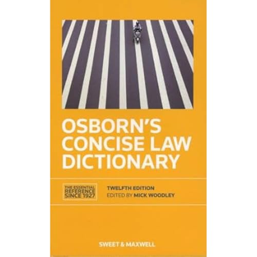 Imagen de archivo de Osborn's Concise Law Dictionary a la venta por Better World Books