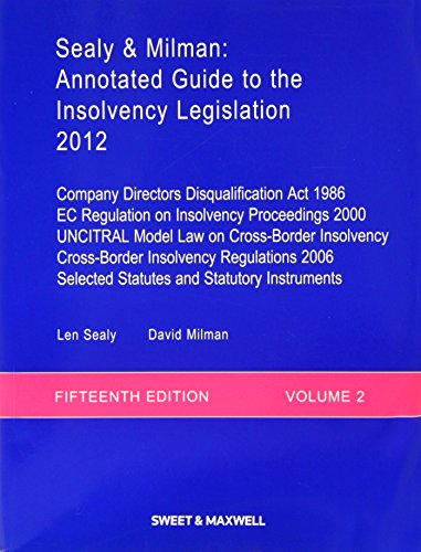 Stock image for Sealy and Milman : Annotated Guide to the Insolvency Legislation 2012 for sale by Better World Books Ltd