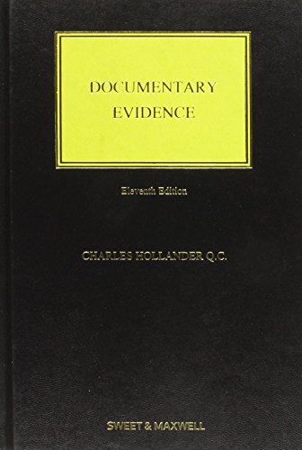 Documentary Evidence (9780414024236) by Charles Hollander