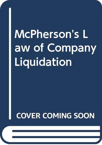 9780414027572: McPherson's Law of Company Liquidation