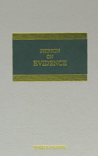 Imagen de archivo de Phipson on Evidence a la venta por Better World Books Ltd
