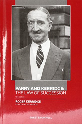 Beispielbild fr Parry &amp; Kerridge, the Law of Succession zum Verkauf von Blackwell's