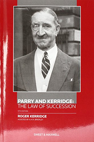 Stock image for Parry and Kerridge: The Law of Succession for sale by Books of the Smoky Mountains
