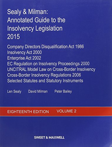 9780414038851: Sealy & Milman: Annotated Guide to the Insolvency Legislation 2015 (Volume 2)