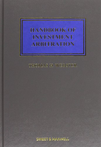 9780414044647: Handbook of Investment Arbitration: