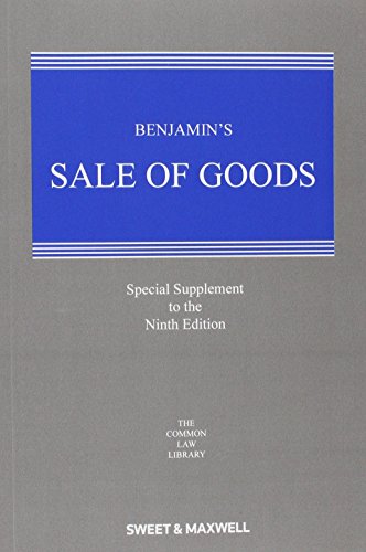 Beispielbild fr Benjamin's Sale of Goods: Special Supplement to the Ninth Edition: Up-to-Date to July 2015 zum Verkauf von Anybook.com