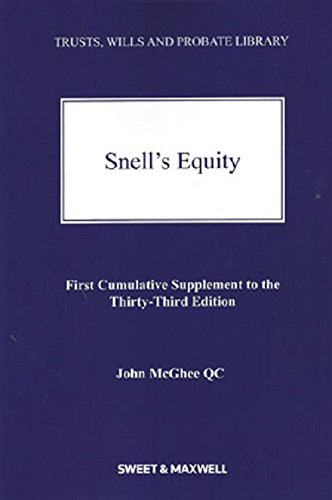 9780414051652: Snell's Equity (1st Supplement)