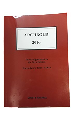 9780414054325: Archbold: Criminal Pleading, Evidence and Practice 2016 (3rd Supplement)
