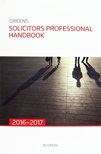 Beispielbild fr Greens Solicitors Professional Handbook 2016 - 2017 zum Verkauf von AwesomeBooks