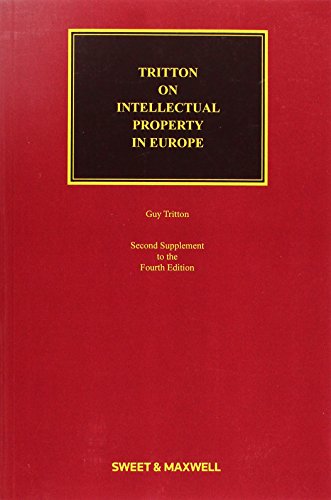 9780414057692: Tritton on Intellectual Property in Europe (2nd Supplement)
