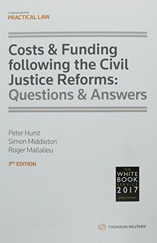 Beispielbild fr Costs & Funding following the Civil Justice Reforms: Questions & Answers zum Verkauf von WorldofBooks