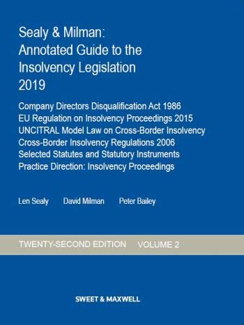 Stock image for Sealy & Milman: Annotated Guide to the Insolvency Legislation 2019 Volume 2 for sale by MusicMagpie