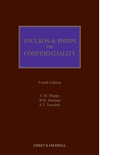 Stock image for Toulson & Phipps on Confidentiality for sale by Revaluation Books