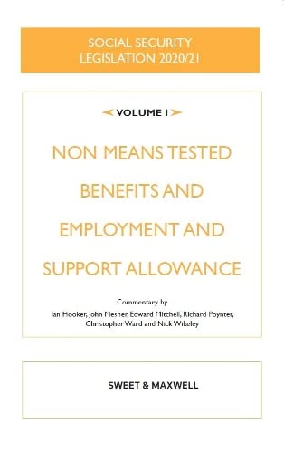 Imagen de archivo de Social Security Legislation 2020/21 Volume I: Means Tested Benefits and Employment and Support Allowance a la venta por AwesomeBooks