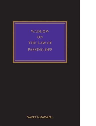 Stock image for Wadlow on the Law of Passing-Off for sale by Revaluation Books