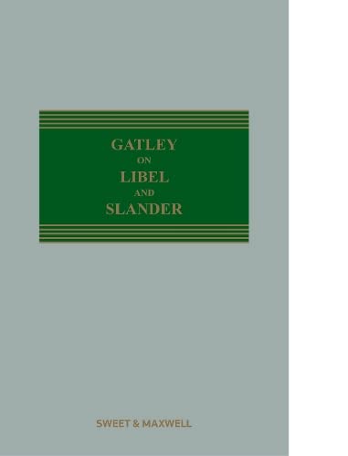 Stock image for Gatley on Libel and Slander for sale by Revaluation Books