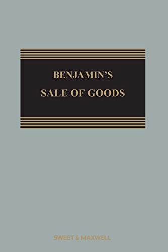 Stock image for Benjamin's Sale of Goods (Mainwork & 1st Supplement) for sale by Revaluation Books