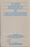 9780415002585: Doing Research in Organizations