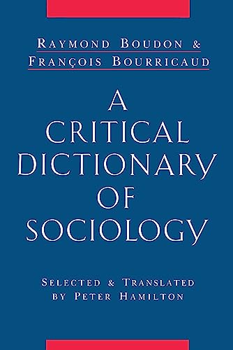 Stock image for A Critical Dictionary of Sociology for sale by Chiron Media