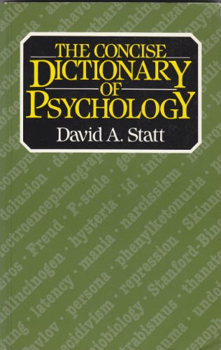 Beispielbild fr The Concise Dictionary of Psychology zum Verkauf von Wonder Book