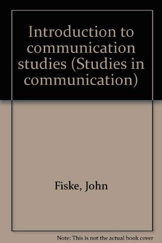 Stock image for Introduction to communication studies (Studies in communication) for sale by WorldofBooks