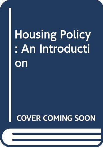 Beispielbild fr Housing Policy: An Introduction zum Verkauf von AwesomeBooks