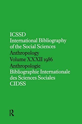 Stock image for IBSS: Anthropology: 1986 Vol 32 for sale by John Chandler Books