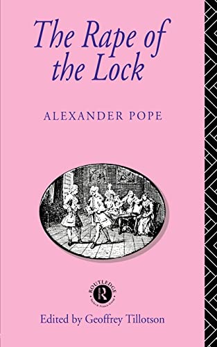 Imagen de archivo de The Rape of the Lock (Routledge English Texts) a la venta por More Than Words