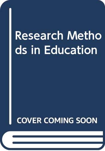 Imagen de archivo de Research Methods in Education a la venta por madelyns books