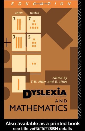 Beispielbild fr Dyslexia and Mathematics. zum Verkauf von Plurabelle Books Ltd