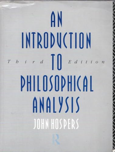 9780415055765: An Introduction to Philosophical Analysis